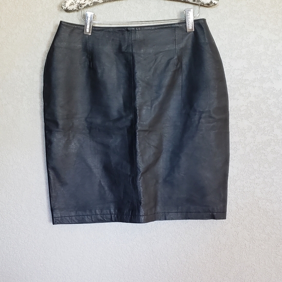 Bagwell Vintage 100% leather skirt size 12 - Picture 1 of 7